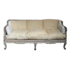 Swedish Trågsofa with Rocaille Carving