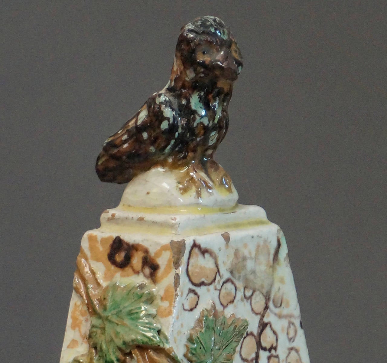 Glazed German Scholar's Inkwell and Watch Stand For Sale