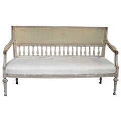 Gustavian Style Sofa with Curved Back