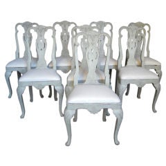 Set of 8 Rococo Style Side Chairs