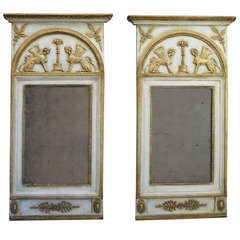 Pair of Neoclassical Mirrors with Original Mercury Glass