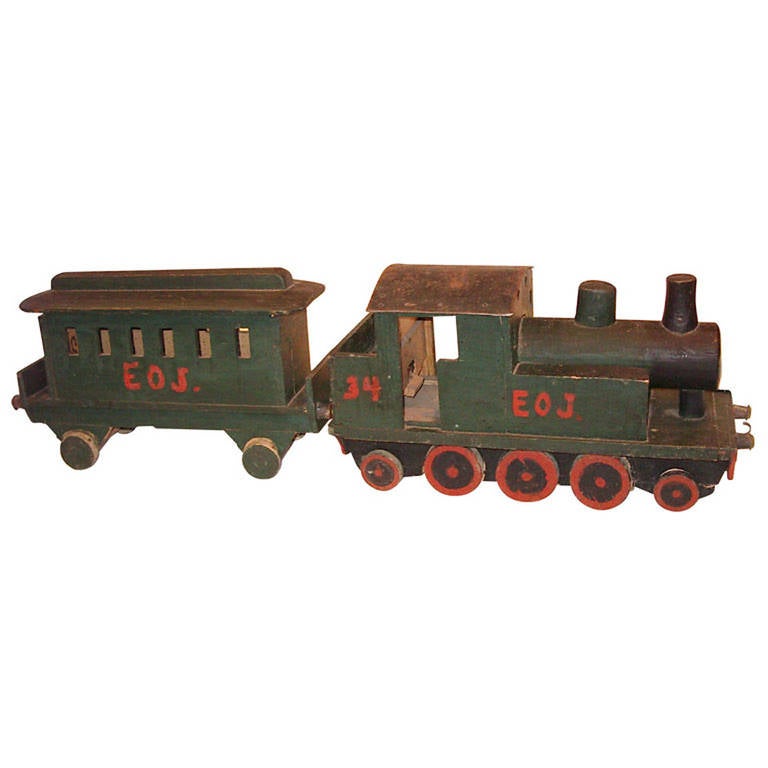 Swedish Handmade Toy Train For Sale