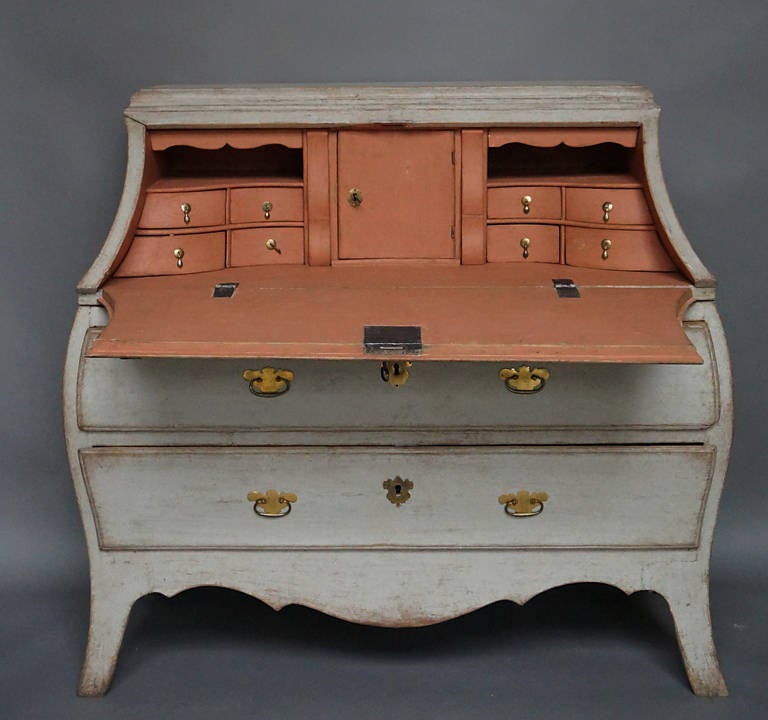 Period Bombé Writing Desk