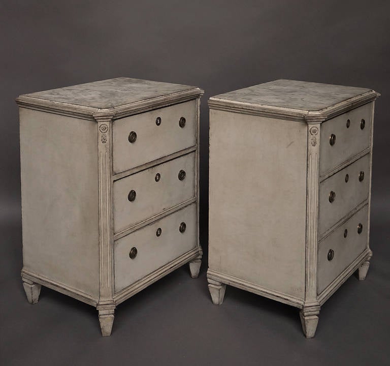Swedish Pair of Late Gustavian Commodes