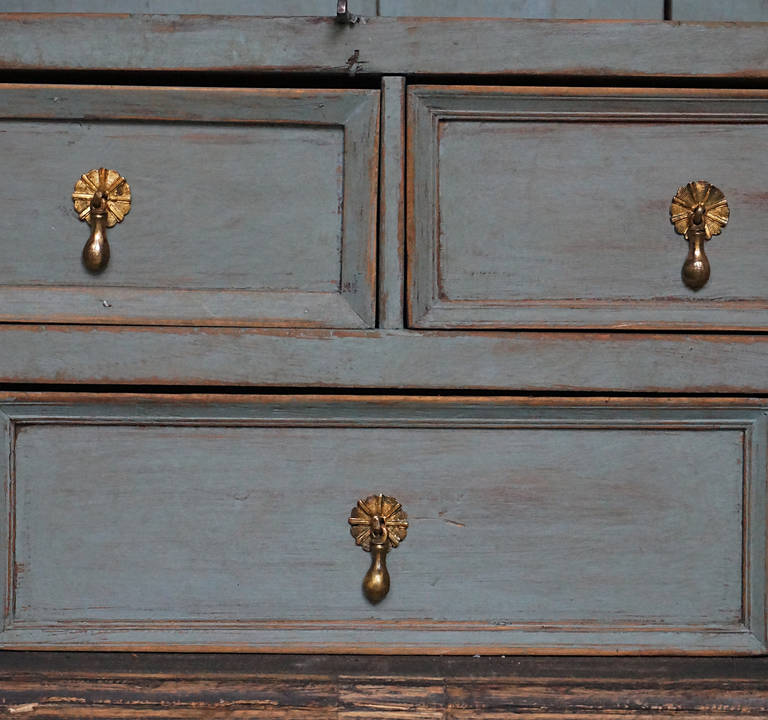 Exceptional Baroque Secretary with Fitted Interior In Excellent Condition In Sheffield, MA