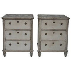 Pair of Late Gustavian Commodes