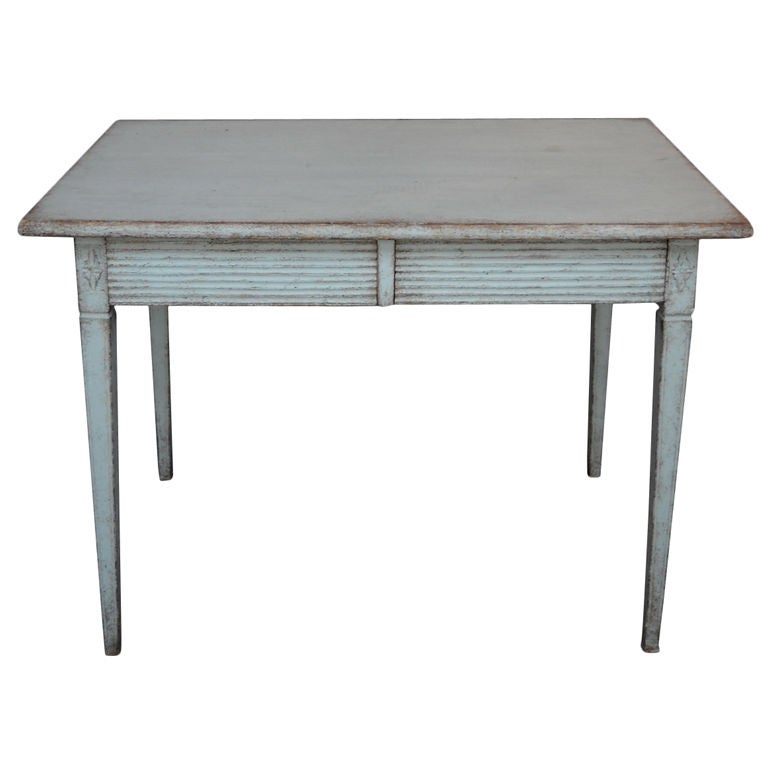 Gustavian Side Table with Two Drawers For Sale