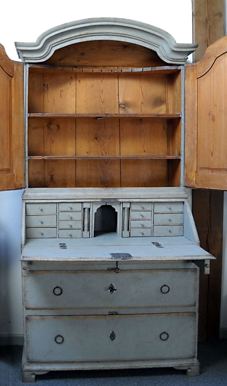 Carved Period Rococo Secretary