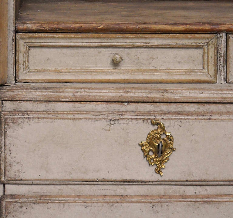 Wood Rococo Two Part Cabinet