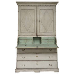 Antique Late Gustavian Secretary Signed and Dated 1838