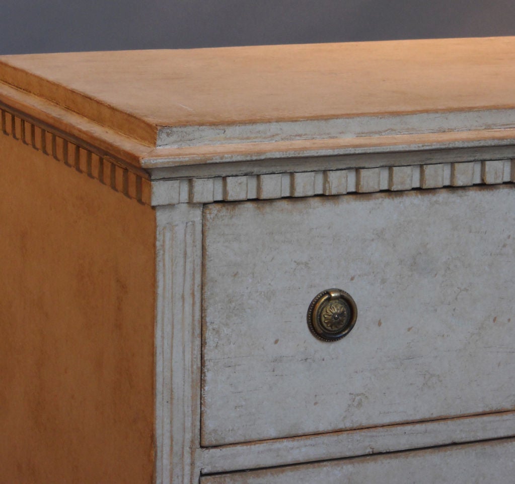 Carved Classic Gustavian Three Drawer Chest