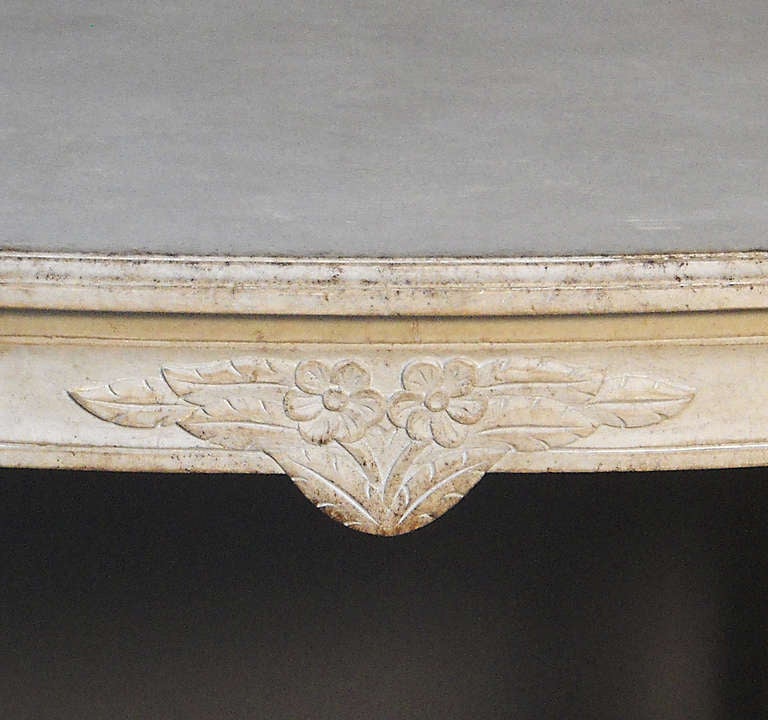 Carved Gustavian Style Oval Table