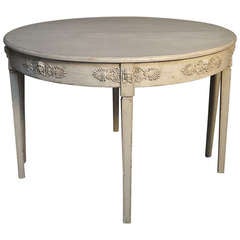 Pair of Neoclassical Demilune Tables