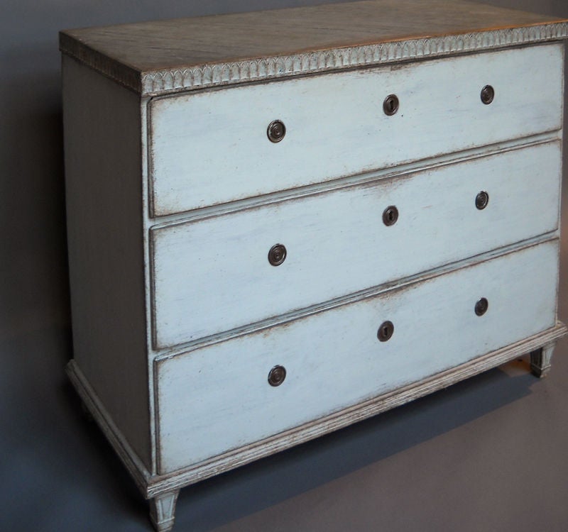 Swedish Gustavian Chest of Drawers with Marbled Top