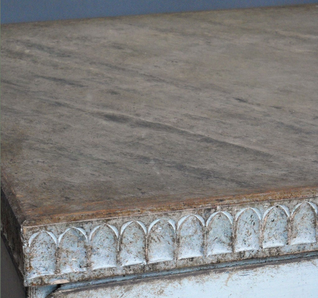 19th Century Gustavian Chest of Drawers with Marbled Top