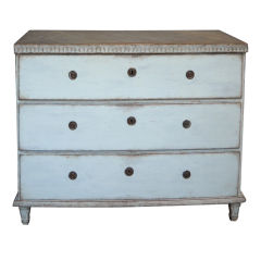 Gustavian Chest of Drawers with Marbled Top
