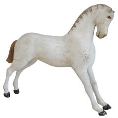 Carved Swedish Horse with Ginger Tail