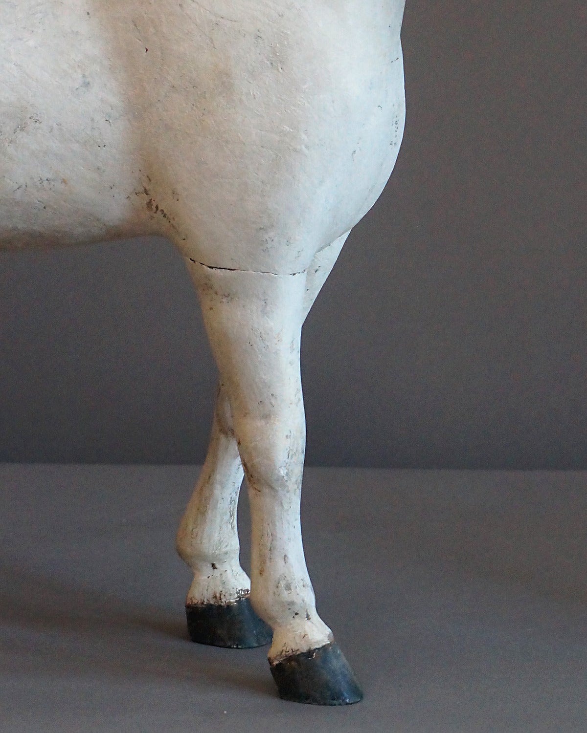 20th Century Carved Horse with Docked Tail