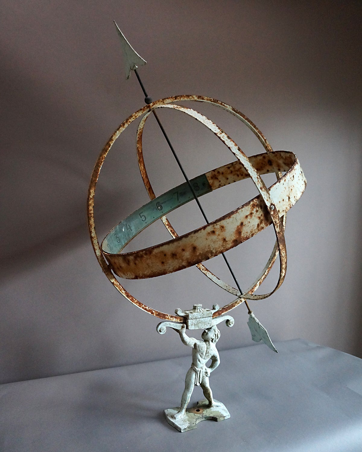 Neoclassical Armillary Sundial with Three Rings For Sale