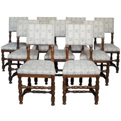 Ten Danish Renaissance Style Chairs