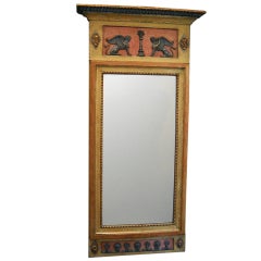 Neoclassical Swedish Mirror in Pompeii Red