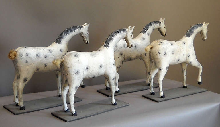 Swedish Set of Four Toy Horses