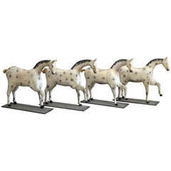 Set of Four Toy Horses
