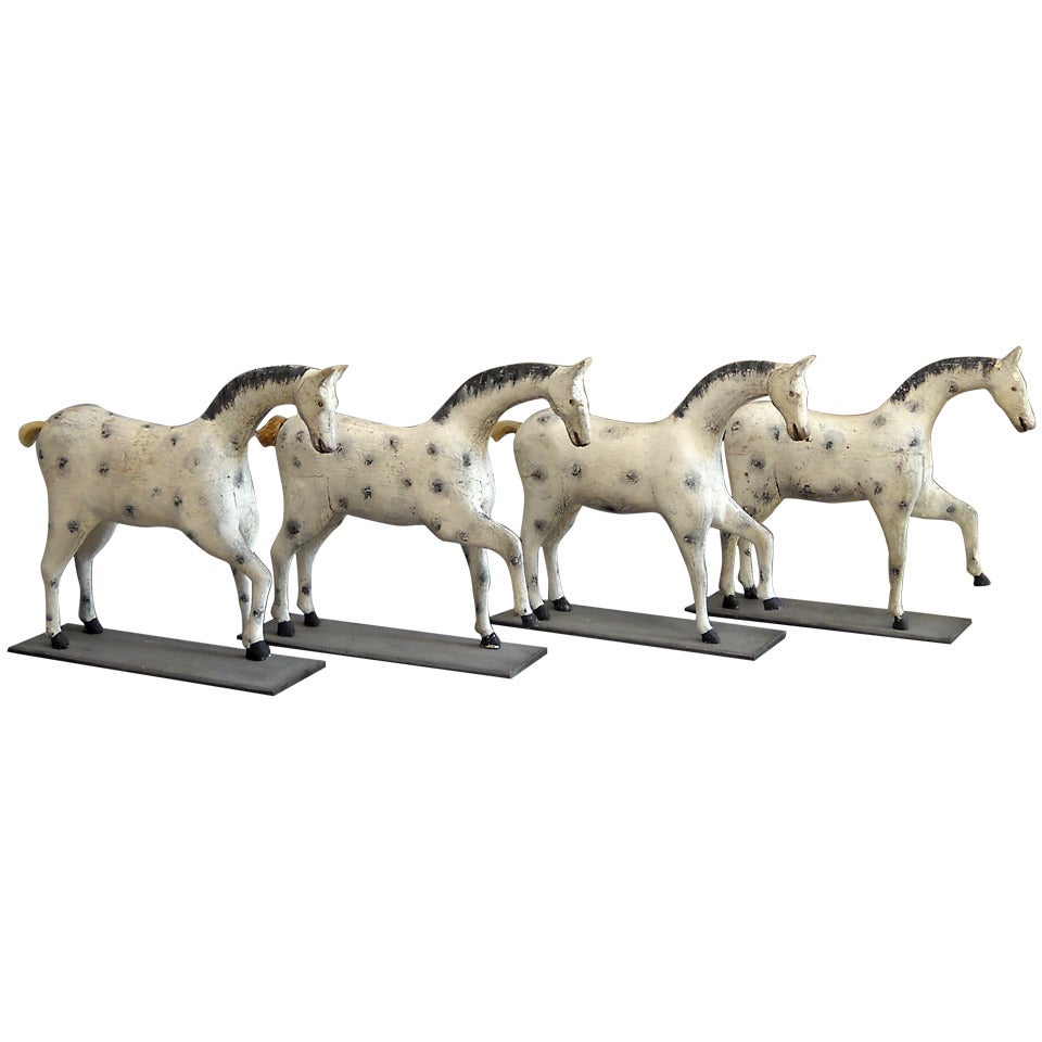 Set of Four Toy Horses