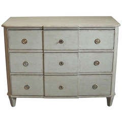 Gustavian Break-Front Commode