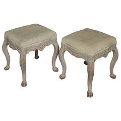 Pair of Rococo Style Stools