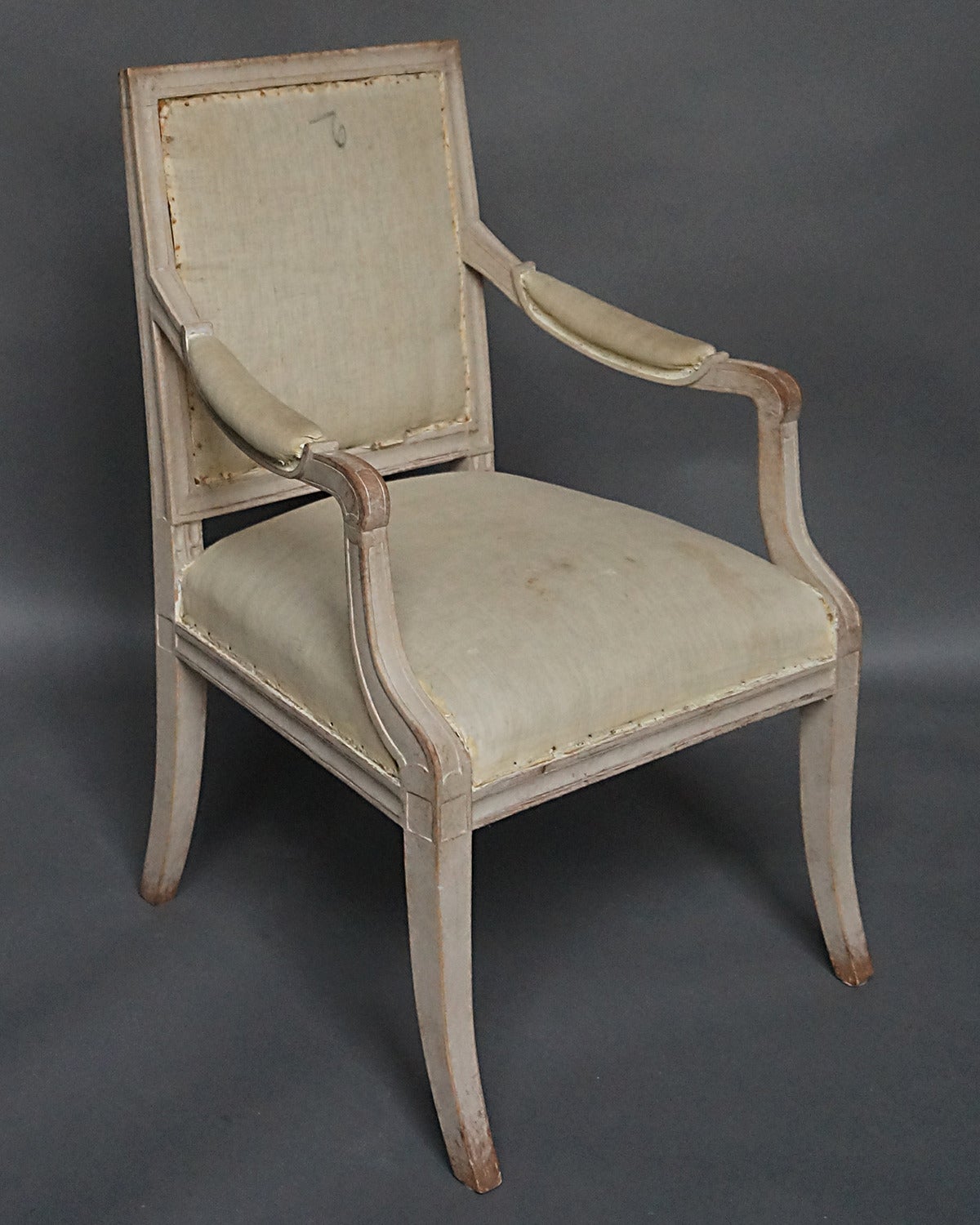Carved Pair of Gustavian Style Fauteuils