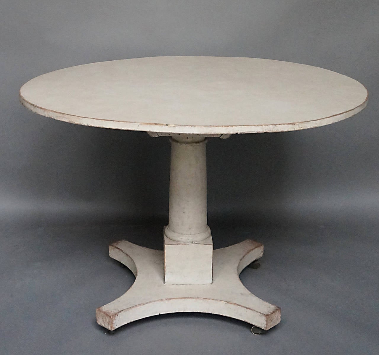 Swedish Pedestal Dining Table on Saltire Base
