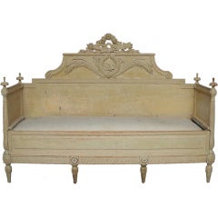 Period Gustavian Sofa with Carved Detail