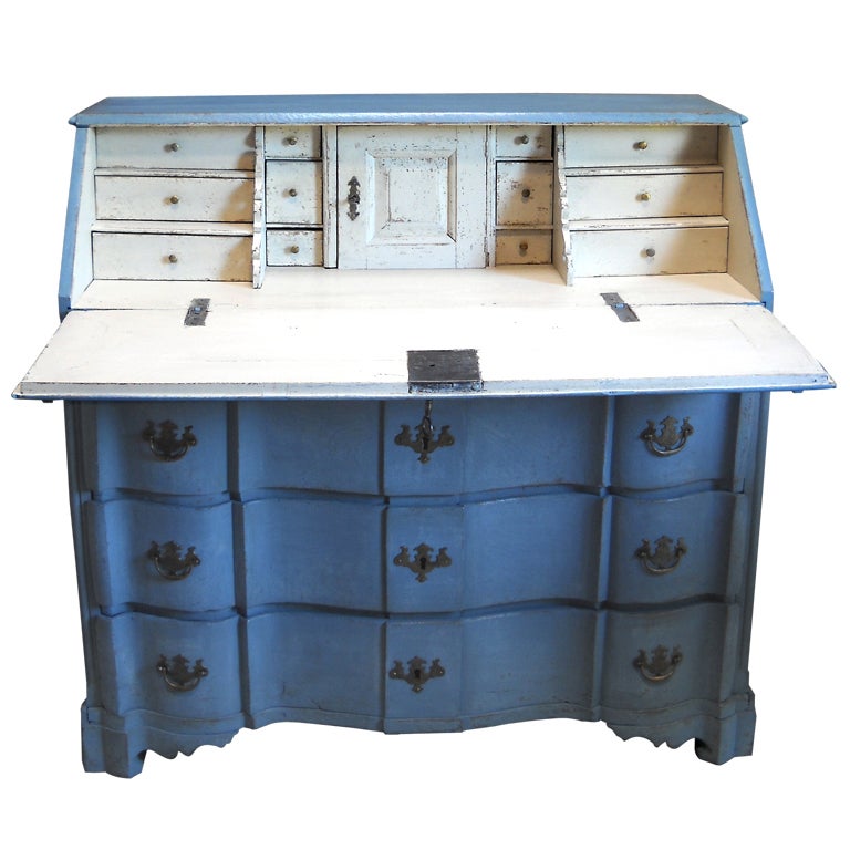 Early Bow-Front Writing Desk