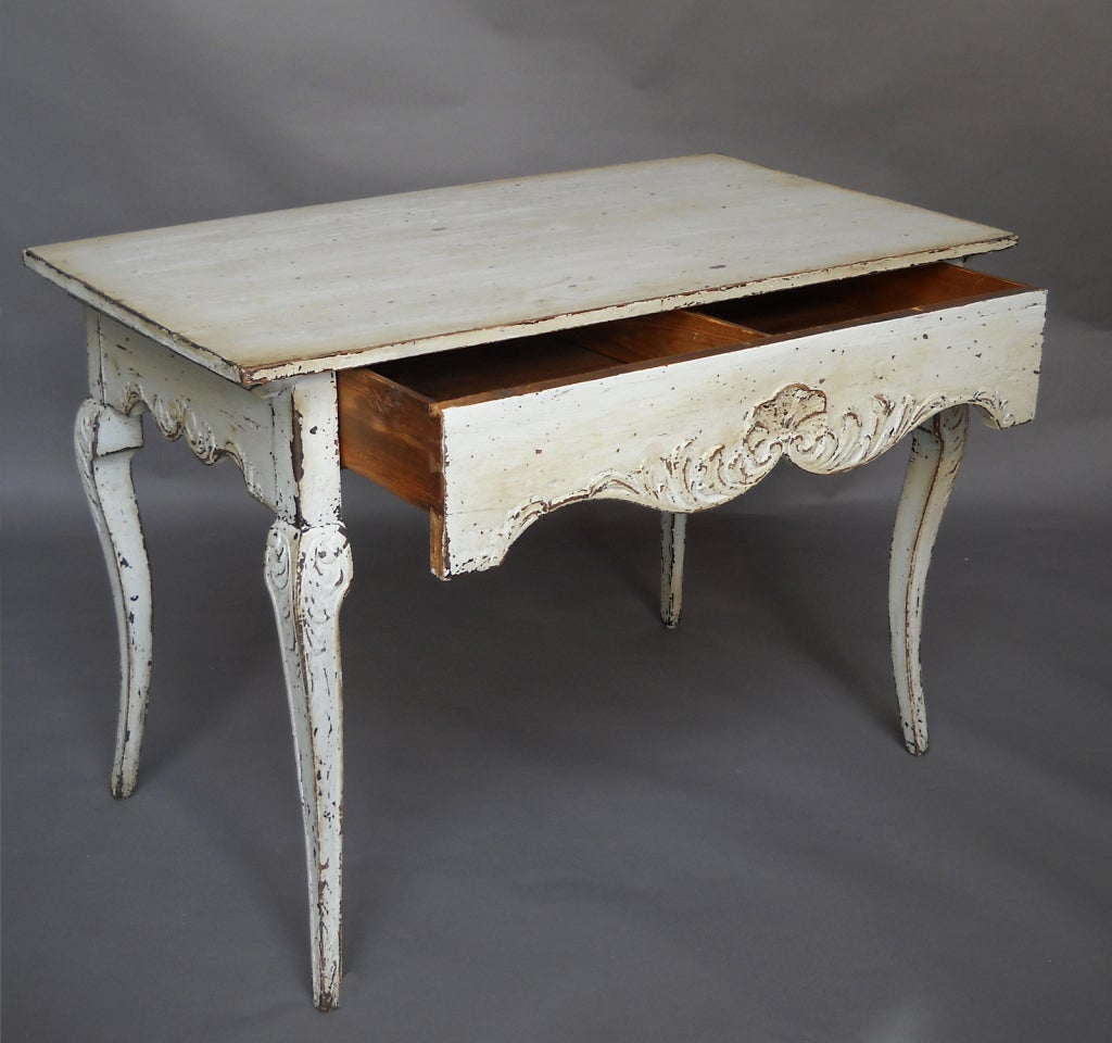 Swedish Rococo Style Side Table / Writing Table For Sale
