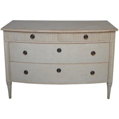 Gustavian Style Bow-Front Commode