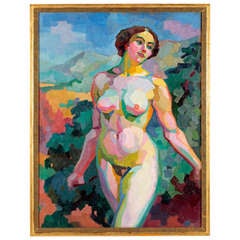 Antique A Cubist Female Nude by George-Henri Tribout circa 1911