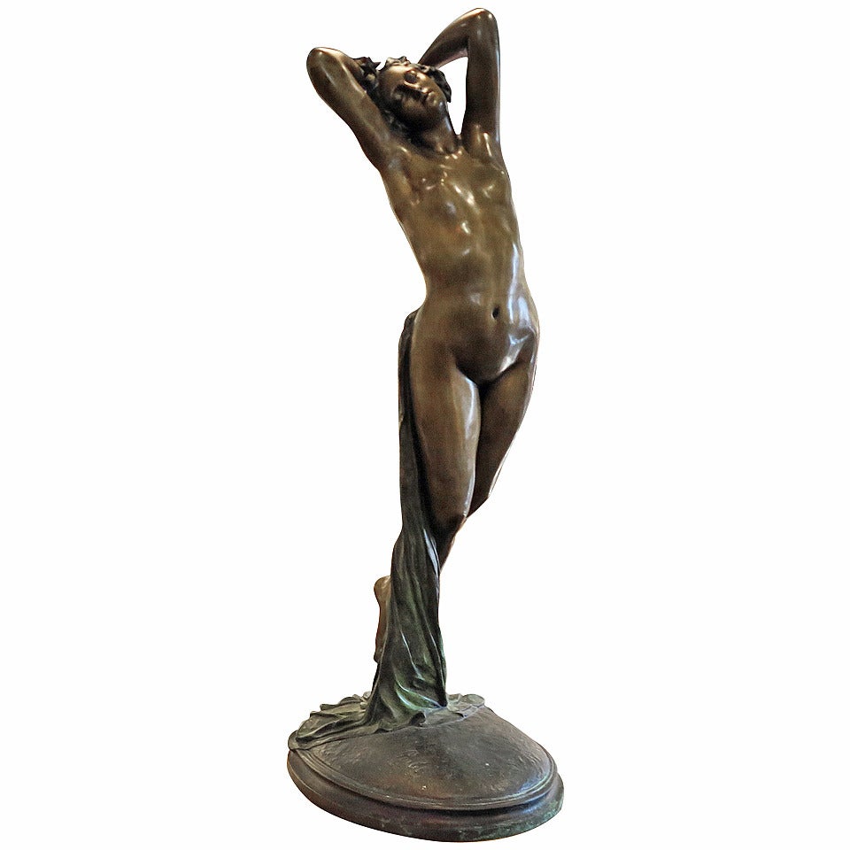 Nocturne by Edouard Louis Collet, Bronze Sculpture