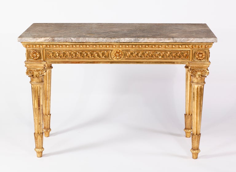 An Important Neoclassical Giltwood Console Florence, Italy  For Sale