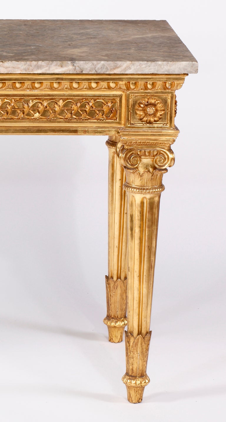 An Important Neoclassical Giltwood Console Florence, Italy  In Excellent Condition For Sale In Sheffield, MA
