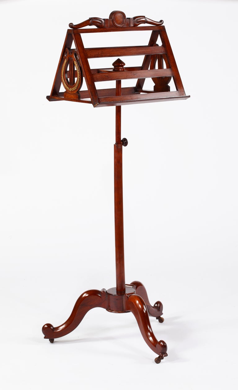 A Fine French Empire Mahogany Music Stand For Sale 1