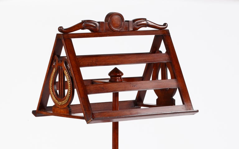 A Fine French Empire Mahogany Music Stand In Excellent Condition For Sale In Sheffield, MA