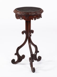 Antique An American Carved Walnut Stand
