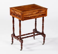 A Fine Regency Calamander, Mahogany, & Satinwood “Tric Trac” Table
