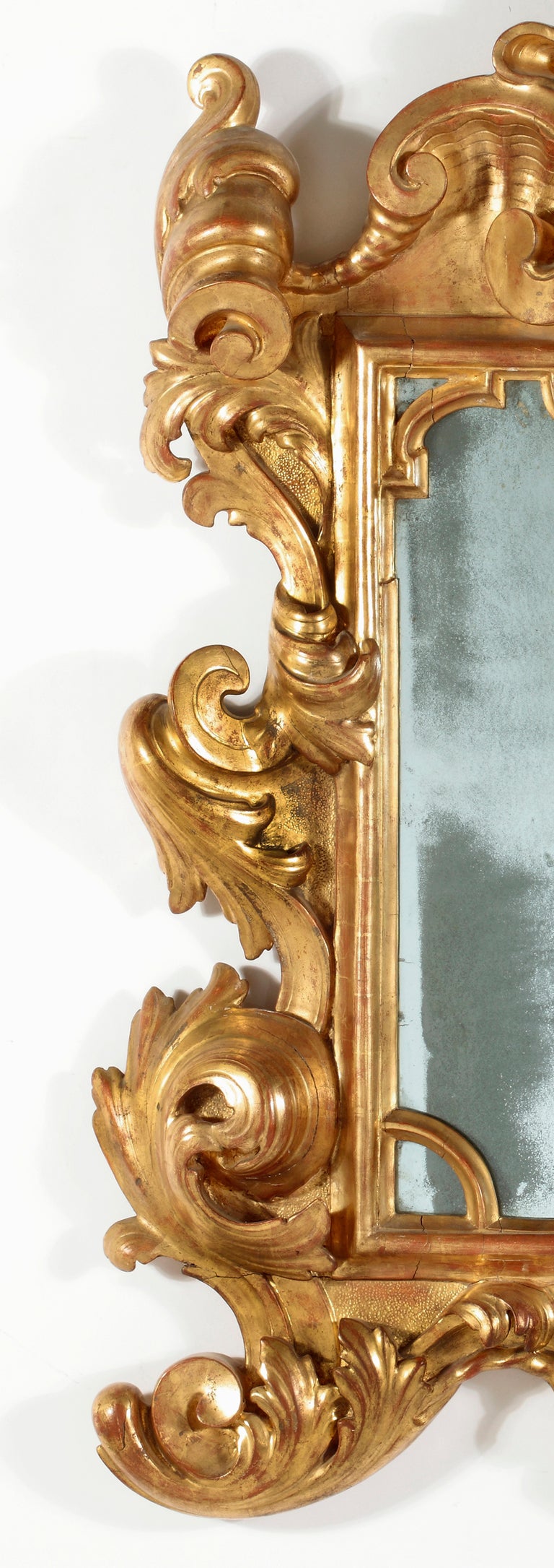 An Important Giltwood Mirror, Parma, Italy In Excellent Condition For Sale In Sheffield, MA