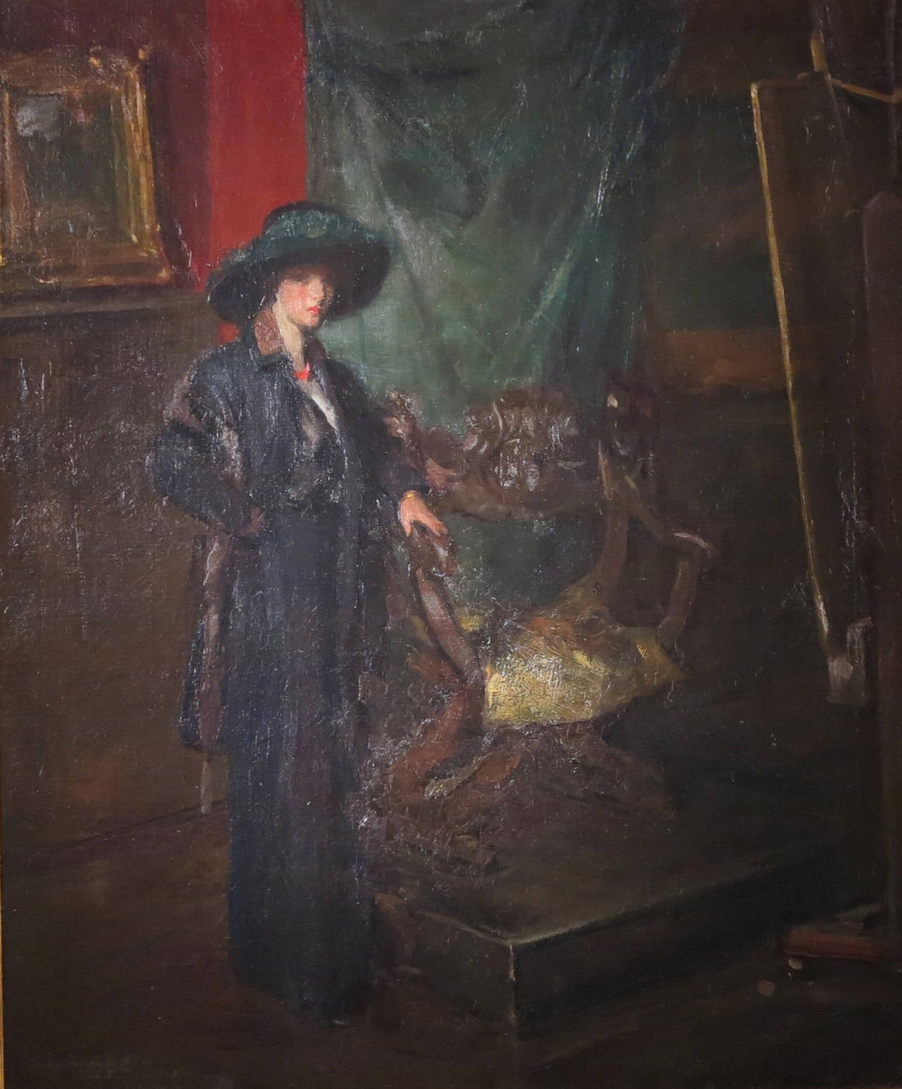 Américain Peinture d'atelier d'artiste par Albert Rosenthal en vente