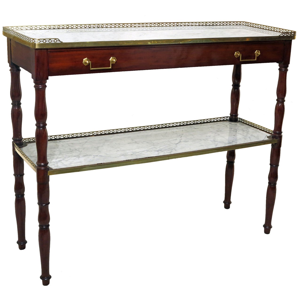 Fine and Rare Directoire Mahogany Console or Dessert Table by Jacob Rue Meslee