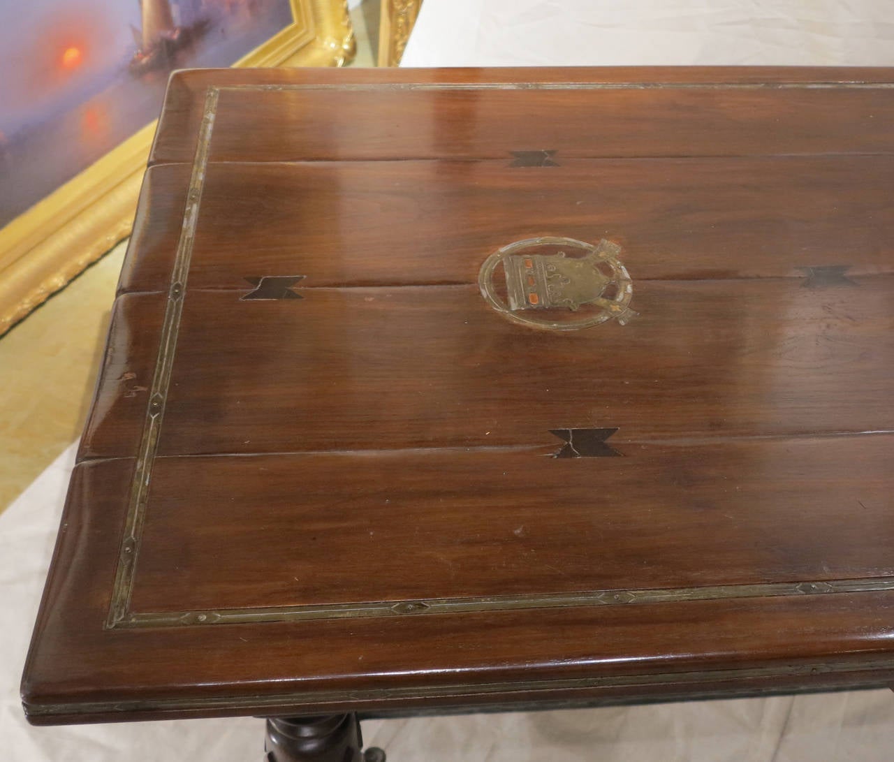 Exceptional and Rare Medieval Style Center Library Table In Excellent Condition In Sheffield, MA