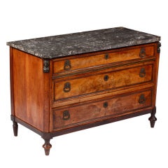 An Empire Walnut & Bronze Mounted Commode Att.to Jacob Freres