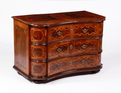 A Fine German Baroque Walnut & Parquetry Commode